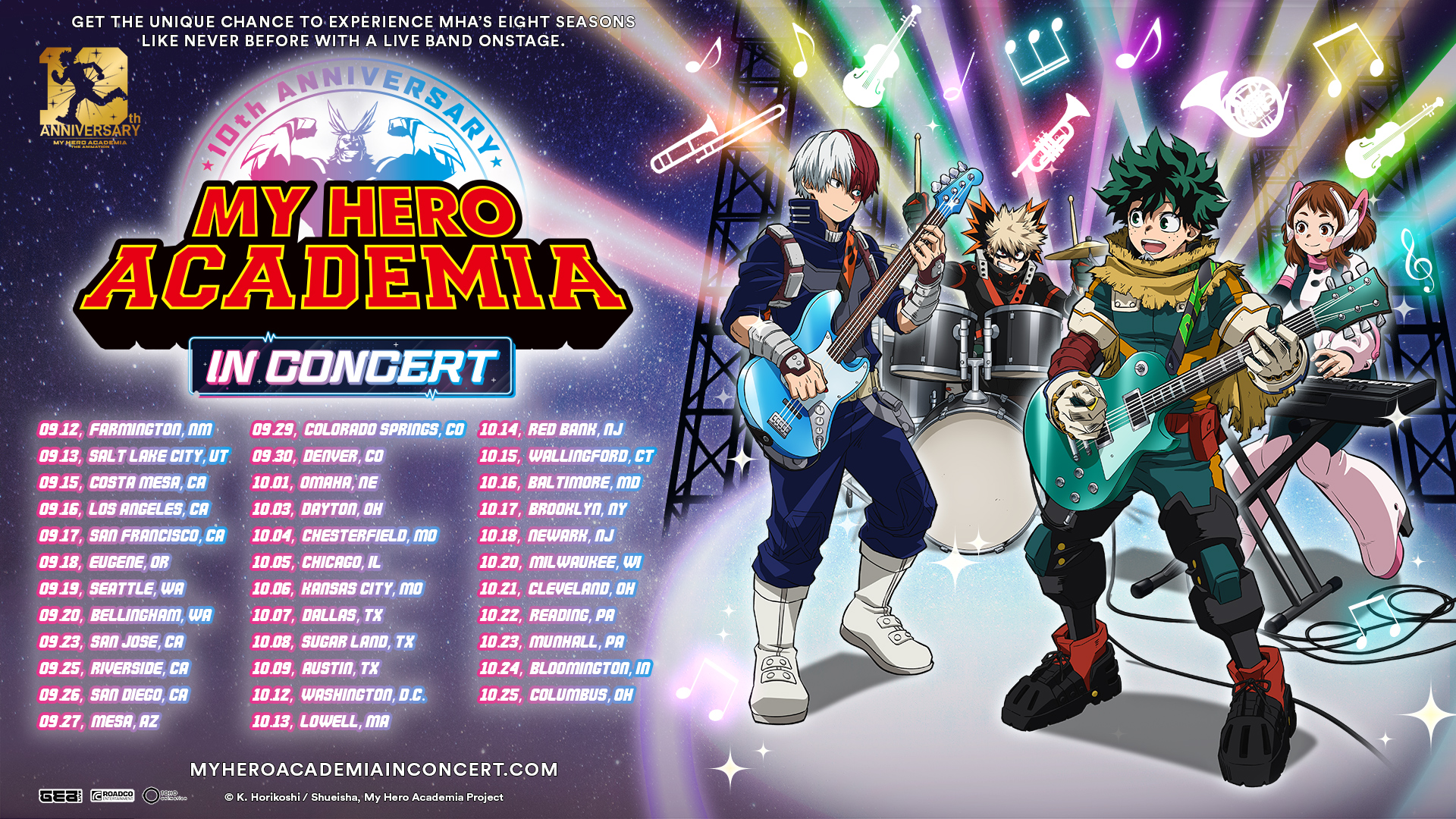 My Hero Academia Concierto Gira - Fechas Confirmadas para la Gira en Estados Unidos